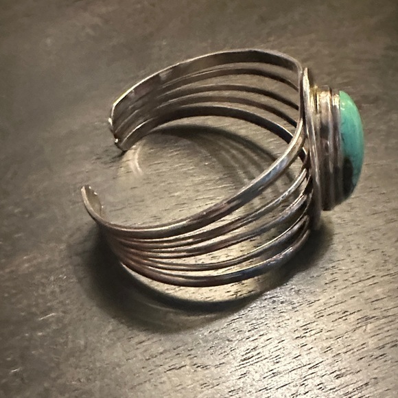 Genuine .925 Silver & Turquoise Bracelet - Picture 4 of 5